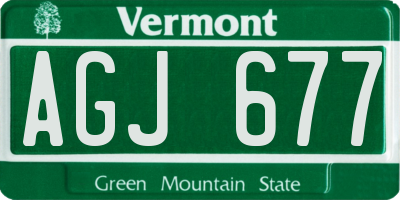 VT license plate AGJ677
