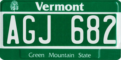 VT license plate AGJ682