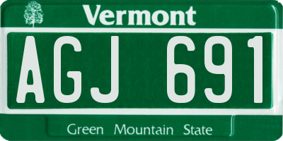VT license plate AGJ691
