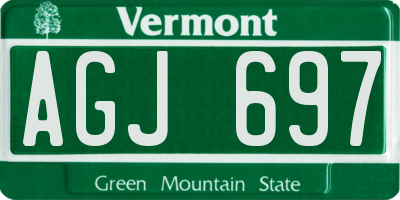 VT license plate AGJ697