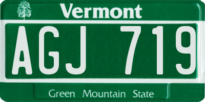 VT license plate AGJ719