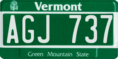 VT license plate AGJ737