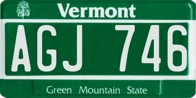 VT license plate AGJ746