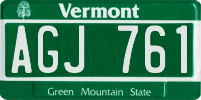 VT license plate AGJ761