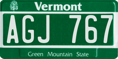 VT license plate AGJ767