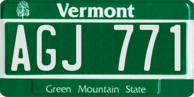 VT license plate AGJ771