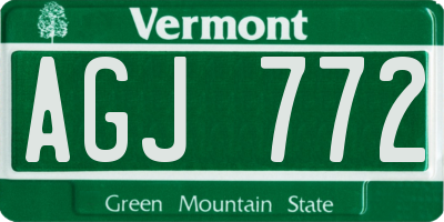 VT license plate AGJ772