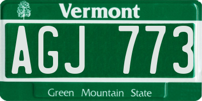 VT license plate AGJ773