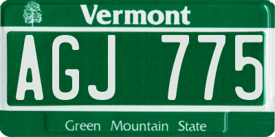 VT license plate AGJ775