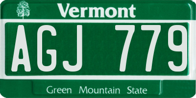 VT license plate AGJ779