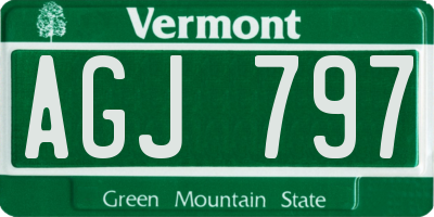 VT license plate AGJ797