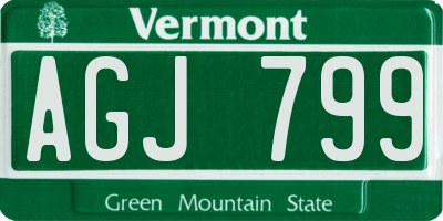 VT license plate AGJ799