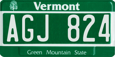VT license plate AGJ824