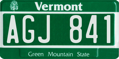 VT license plate AGJ841