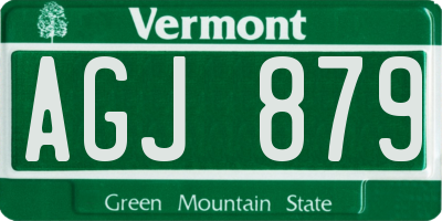 VT license plate AGJ879