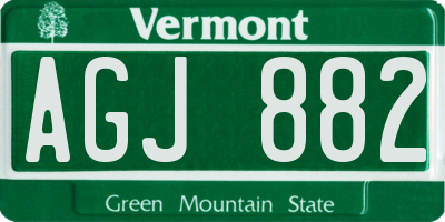 VT license plate AGJ882