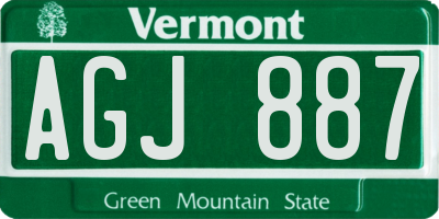 VT license plate AGJ887