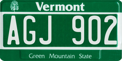 VT license plate AGJ902