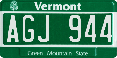 VT license plate AGJ944