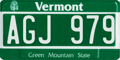 VT license plate AGJ979