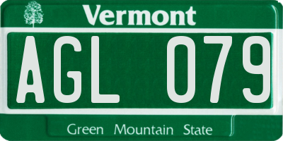 VT license plate AGL079