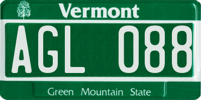 VT license plate AGL088