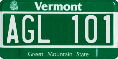 VT license plate AGL101