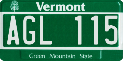 VT license plate AGL115
