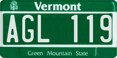 VT license plate AGL119