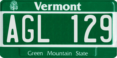 VT license plate AGL129