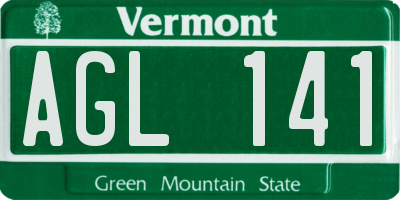 VT license plate AGL141
