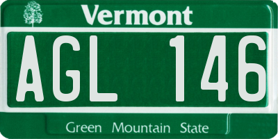 VT license plate AGL146