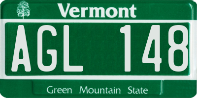 VT license plate AGL148