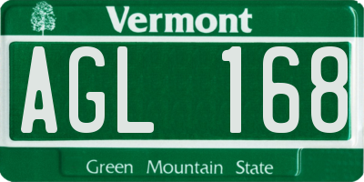 VT license plate AGL168