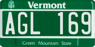 VT license plate AGL169