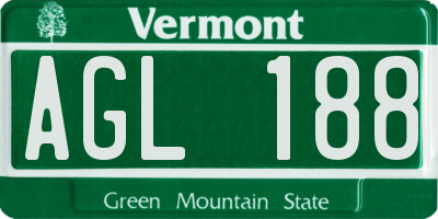 VT license plate AGL188