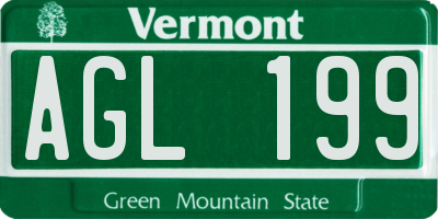 VT license plate AGL199