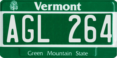 VT license plate AGL264