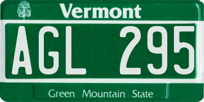 VT license plate AGL295