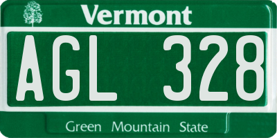 VT license plate AGL328