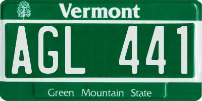 VT license plate AGL441