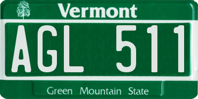 VT license plate AGL511
