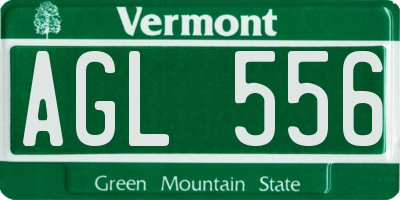 VT license plate AGL556