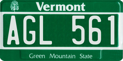 VT license plate AGL561