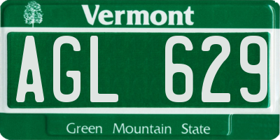 VT license plate AGL629