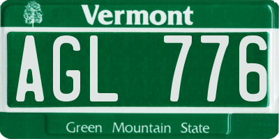 VT license plate AGL776