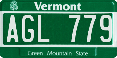 VT license plate AGL779