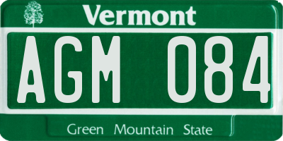 VT license plate AGM084