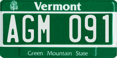 VT license plate AGM091