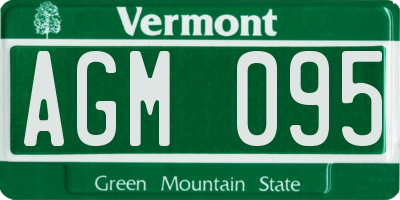 VT license plate AGM095